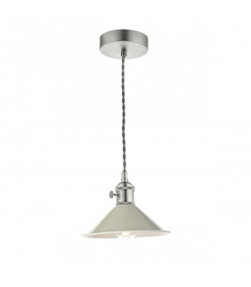 Dome Pendant Antique Chrome With Cashmere Shade-1