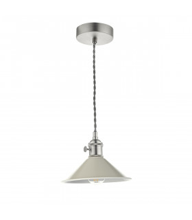 Dome Pendant Antique Chrome With Cashmere Shade-2