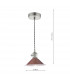 Dome Pendant Antique Chrome With Umber Shade-3