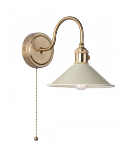 Dome Wall Light Natural Brass With Cashmere Shade-1