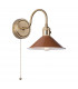 Dome Wall Light Natural Brass With Umber Shade-1