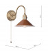 Dome Wall Light Natural Brass With Umber Shade-3
