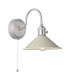 Dome Wall Light Antique Chrome With Cashmere Shade-1