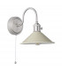 Dome Wall Light Antique Chrome With Cashmere Shade-2
