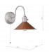 Dome Wall Light Antique Chrome With Umber Shade-3