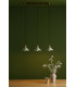 Brass Bar Suspension Pendant 3 Light With Cashmere Dome Shades-3