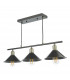 Bar Pendant 3 Dome Light Graphite Antique Brass-2
