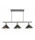 Bar Pendant 3 Dome Light Graphite Antique Brass-3