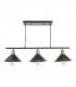 Bar Pendant 3 Dome Light Graphite Antique Brass-4