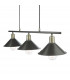 Bar Pendant 3 Dome Light Graphite Antique Brass-5