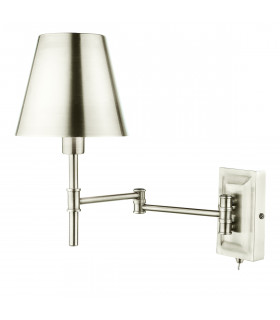 Adjustable 1 Light Swing Arm Wall Light Polished Nickel-1