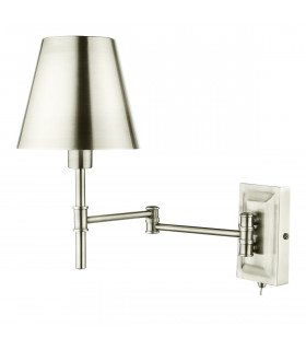 Adjustable 1 Light Swing Arm Wall Light Polished Nickel-2