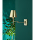 Adjustable 1 Light Swing Arm Wall Light Antique Brass-6