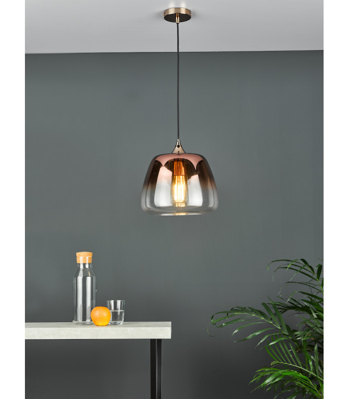 Pendant Ceiling Light Ombre Copper Glass-5