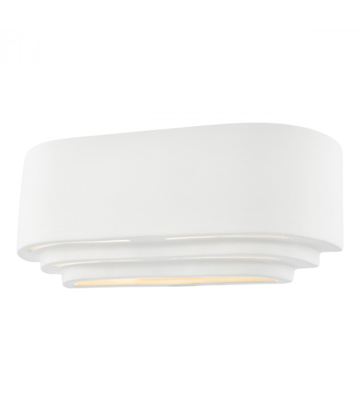 Ceramic Flush Wall Light White-1