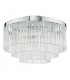 5 Light Flush Ceiling Light Polished Chrome Glass-2