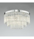 5 Light Flush Ceiling Light Polished Chrome Glass-6