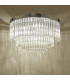 5 Light Flush Ceiling Light Polished Chrome Glass-7