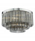 5 Light Flush Ceiling Light Polished Chrome Smoked Glass-1