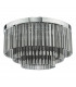 5 Light Flush Ceiling Light Polished Chrome Smoked Glass-2