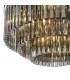 5 Light Flush Ceiling Light Polished Chrome Smoked Glass-3