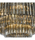 5 Light Flush Ceiling Light Polished Chrome Smoked Glass-4