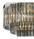 5 Light Flush Ceiling Light Polished Chrome Smoked Glass-5