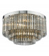 5 Light Flush Ceiling Light Polished Chrome Smoked Glass-6