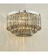 5 Light Flush Ceiling Light Polished Chrome Smoked Glass-7