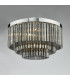 5 Light Flush Ceiling Light Polished Chrome Smoked Glass-8