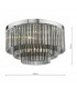 5 Light Flush Ceiling Light Polished Chrome Smoked Glass-10