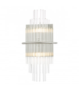 Designer 2 Light Wall Light Polished Chrome Glass Rods-1