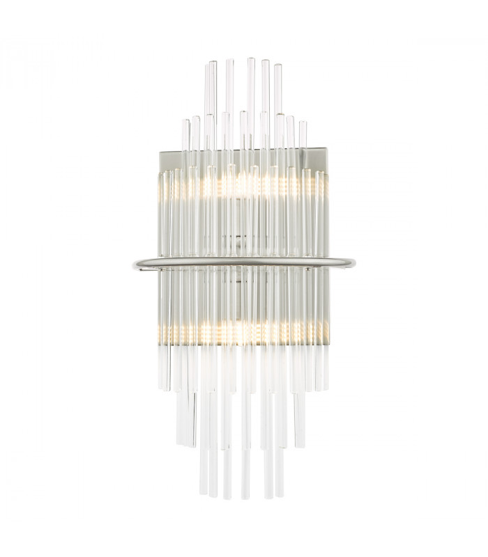 Designer 2 Light Wall Light Polished Chrome Glass Rods-1
