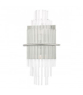 Designer 2 Light Wall Light Polished Chrome Glass Rods-2