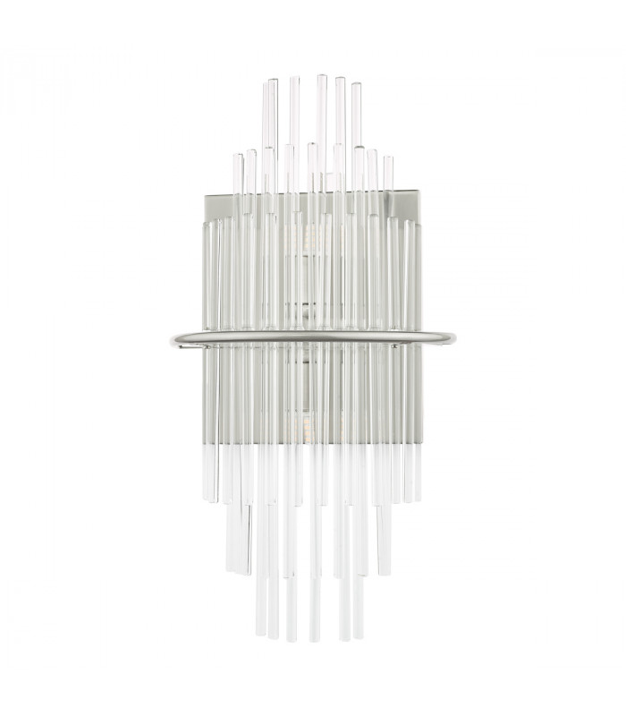 Designer 2 Light Wall Light Polished Chrome Glass Rods-2