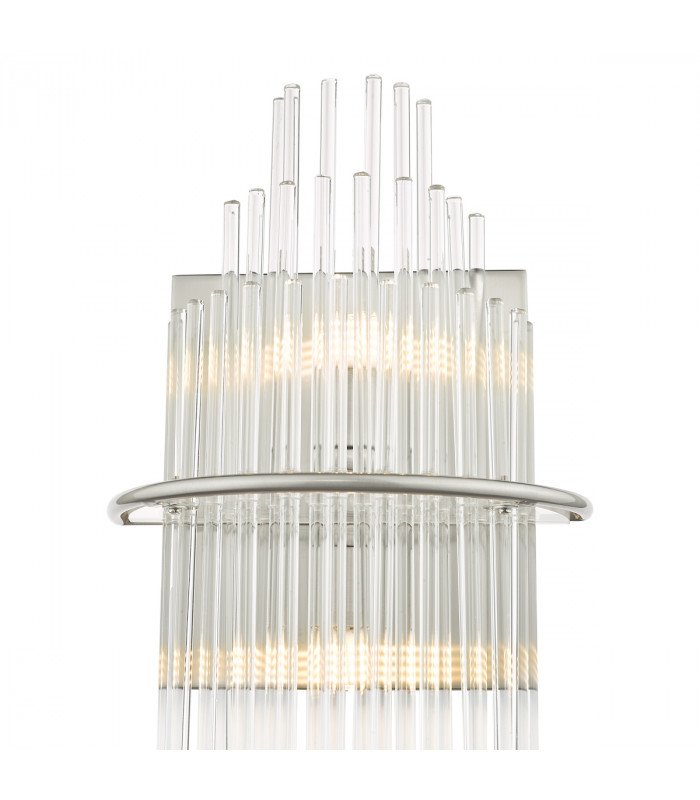 Designer 2 Light Wall Light Polished Chrome Glass Rods-3