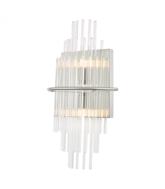 Designer 2 Light Wall Light Polished Chrome Glass Rods-4Designer 2 Light Wall Light Polished Chrome Glass Rods-5