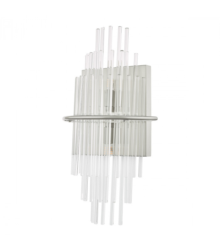 Designer 2 Light Wall Light Polished Chrome Glass Rods-6