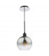 Single Pendant Matt Black Dome Ombre Smoked Glass-6
