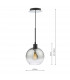 Single Pendant Matt Black Dome Ombre Smoked Glass