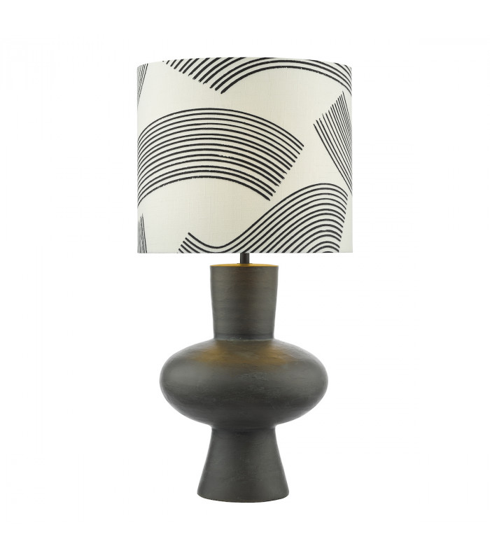 1 Light Table Lamp Black/Bronze With Shade-1