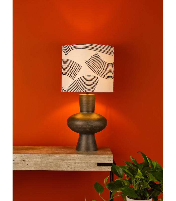 1 Light Table Lamp Black/Bronze With Shade-5