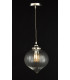 1 Light Single Pendant Polished Nickel Glass-6