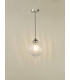 1 Light Single Pendant Polished Nickel Glass-7