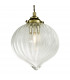 1 Light Single Pendant Antique Brass Glass-6