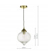 1 Light Single Pendant Antique Brass Glass