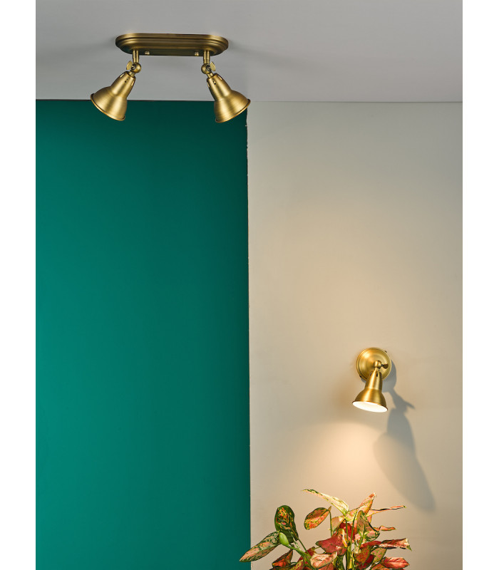 1 Light Single Spotlight Aged Brass-3