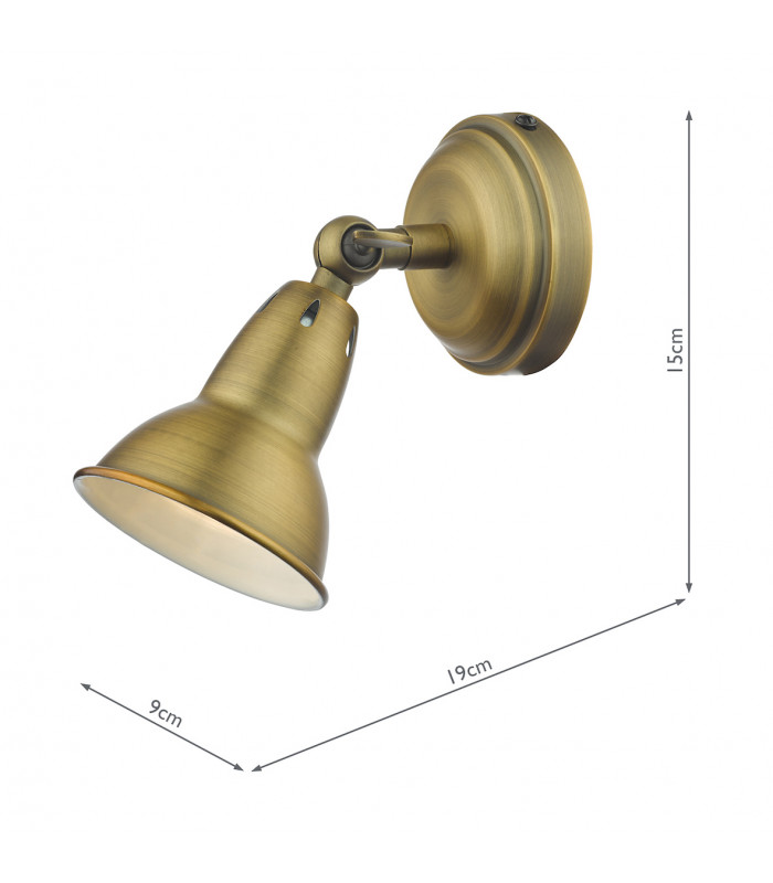 1 Light Single Spotlight Aged Brass-4
