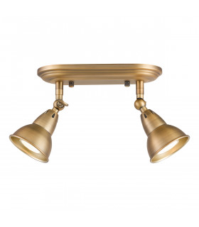 2 Light Plate Spotlight Aged Brass-1