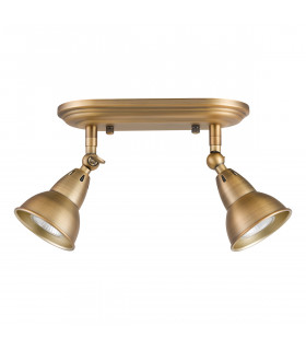 2 Light Plate Spotlight Aged Brass-2